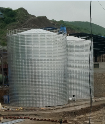 永宁粮食钢板仓的安装全过程不用热焊接